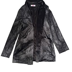 BUDDY LOVE Hugh Black Cobra Oversized Blazer Buddy Love Cobra Print Metallic Bla